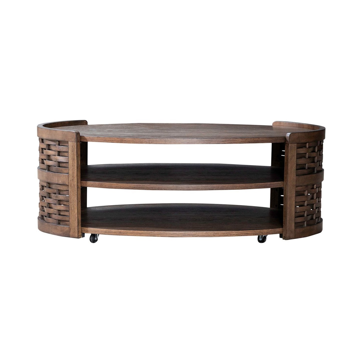 Warren Park - Oval Cocktail Table - Coffee Brown