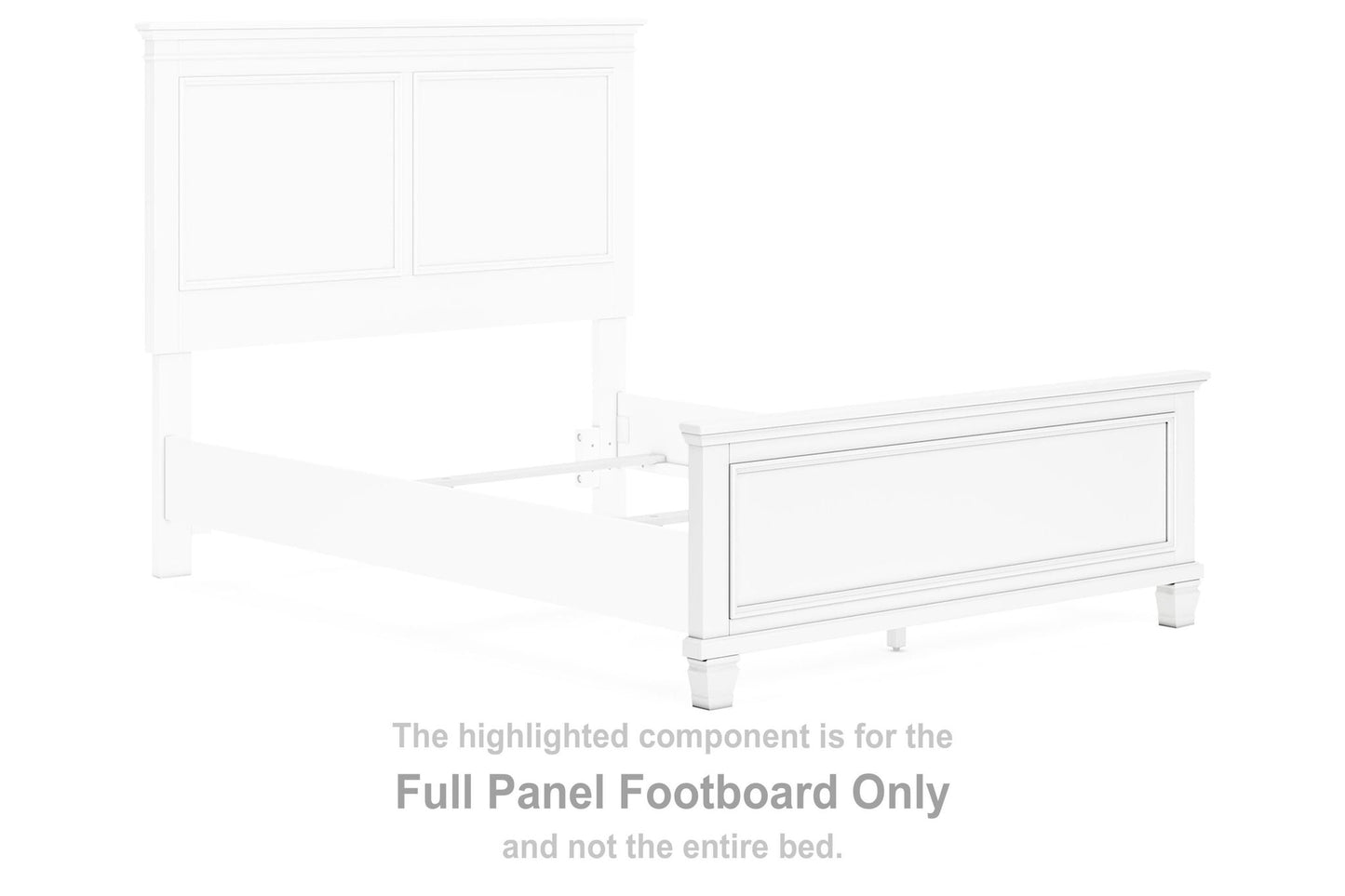 Fortman - Full Panel Footboard - White