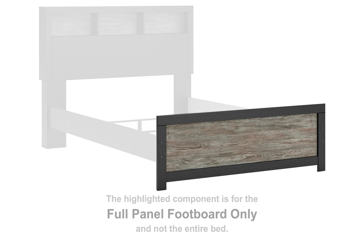 Broachmyn - Full Panel Footboard - Black / Gray