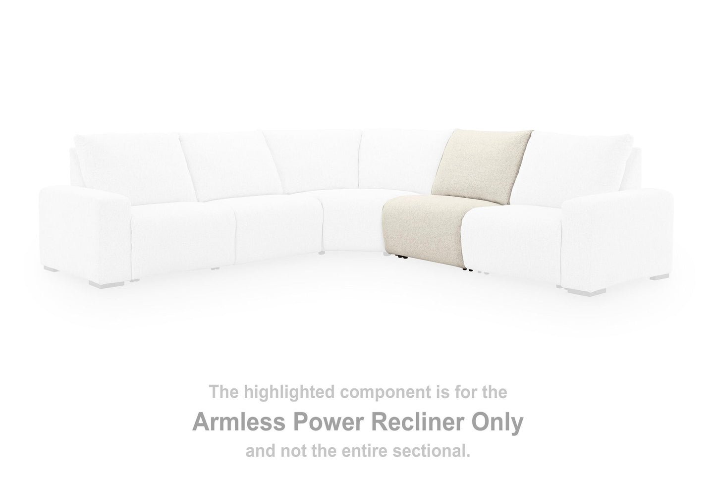 East Loft - Armless Power Recliner - Chia
