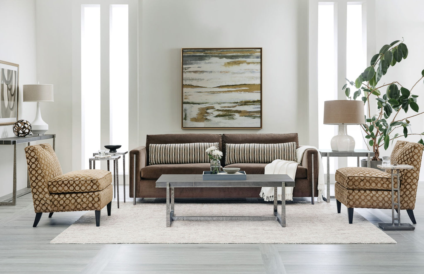 Chapman - Metal Nesting Tables - Pearl Silver