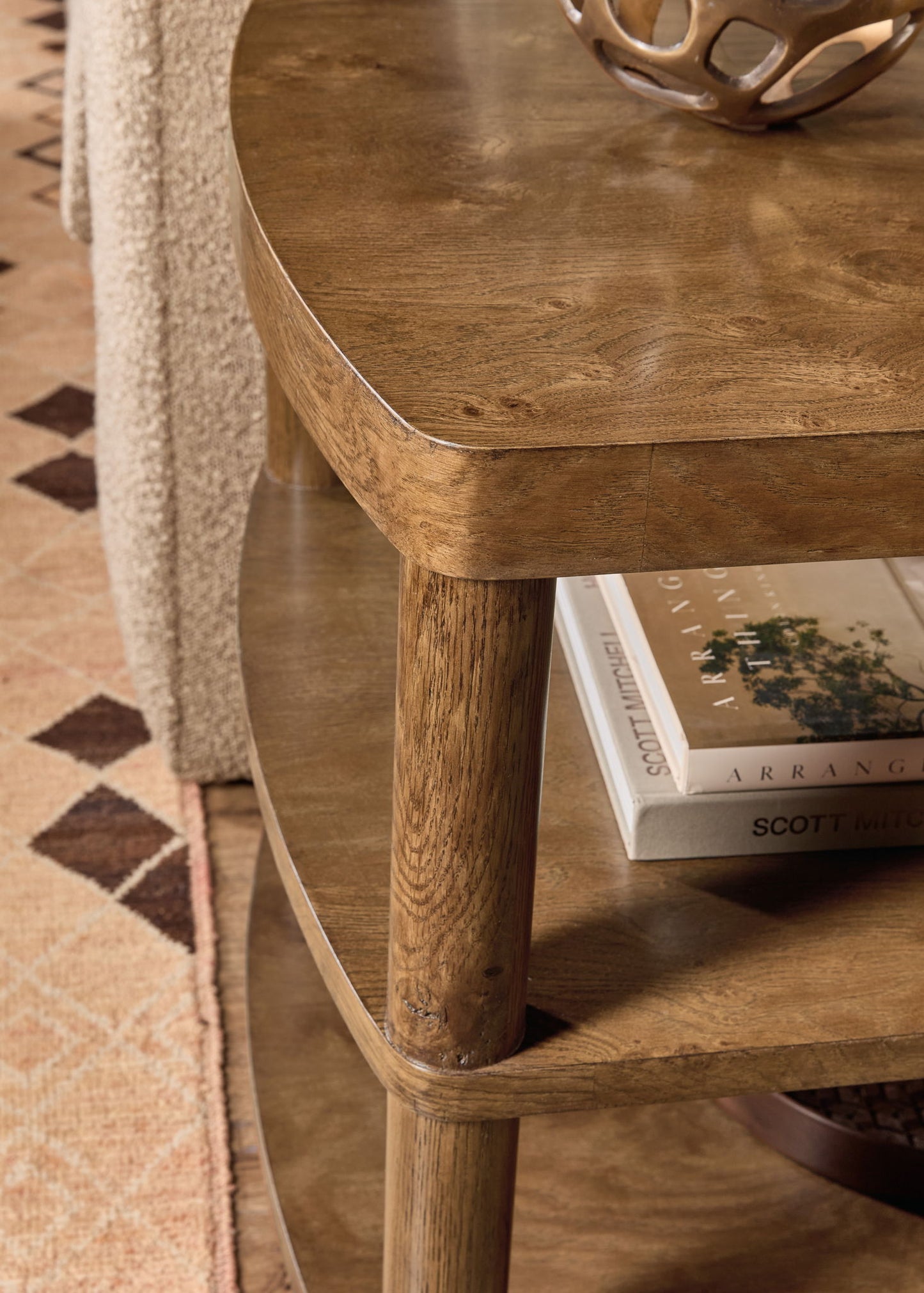 Melange - Romano End Table - Light Brown