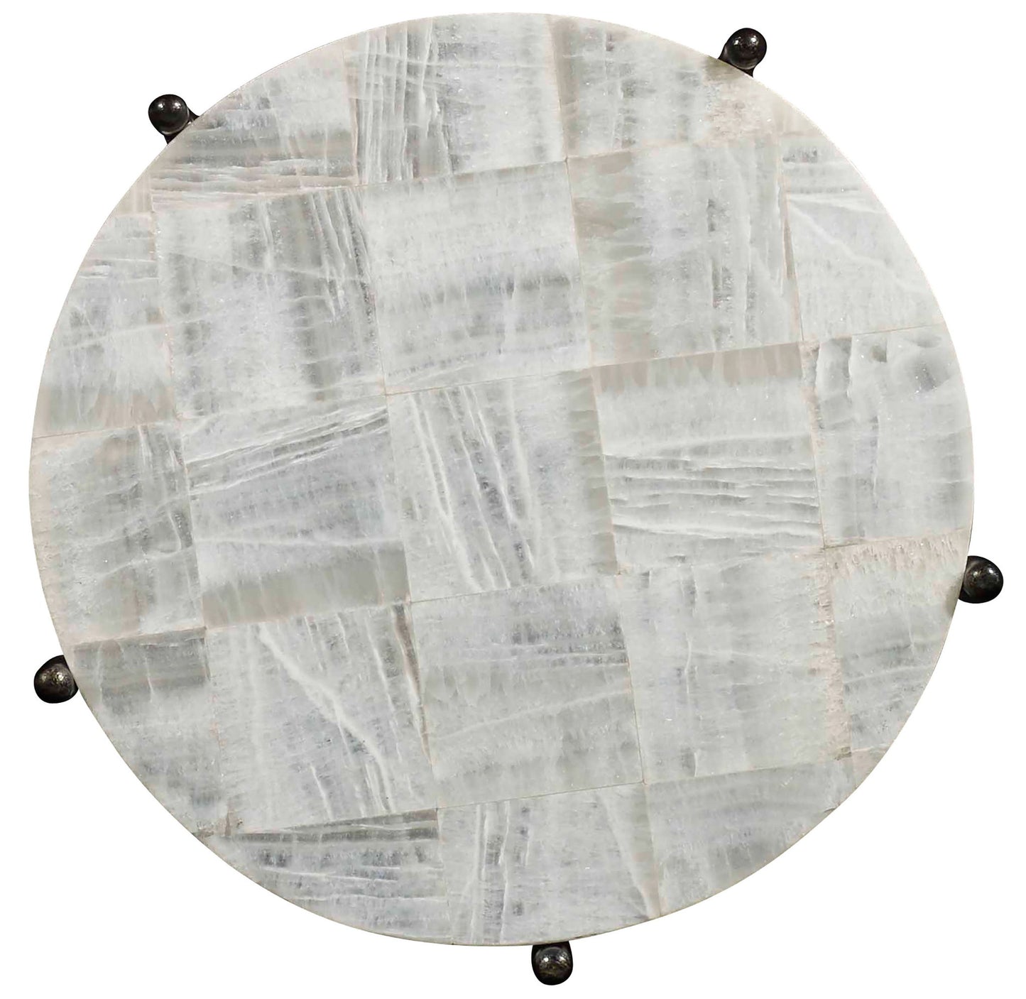 Melange - Blythe Accent Table - Black / Beige