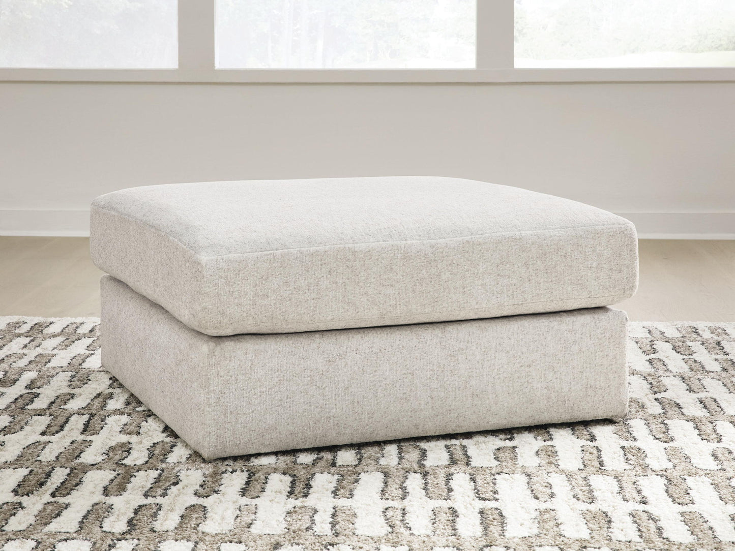 Kestrie - Oversized Accent Ottoman - Feathered