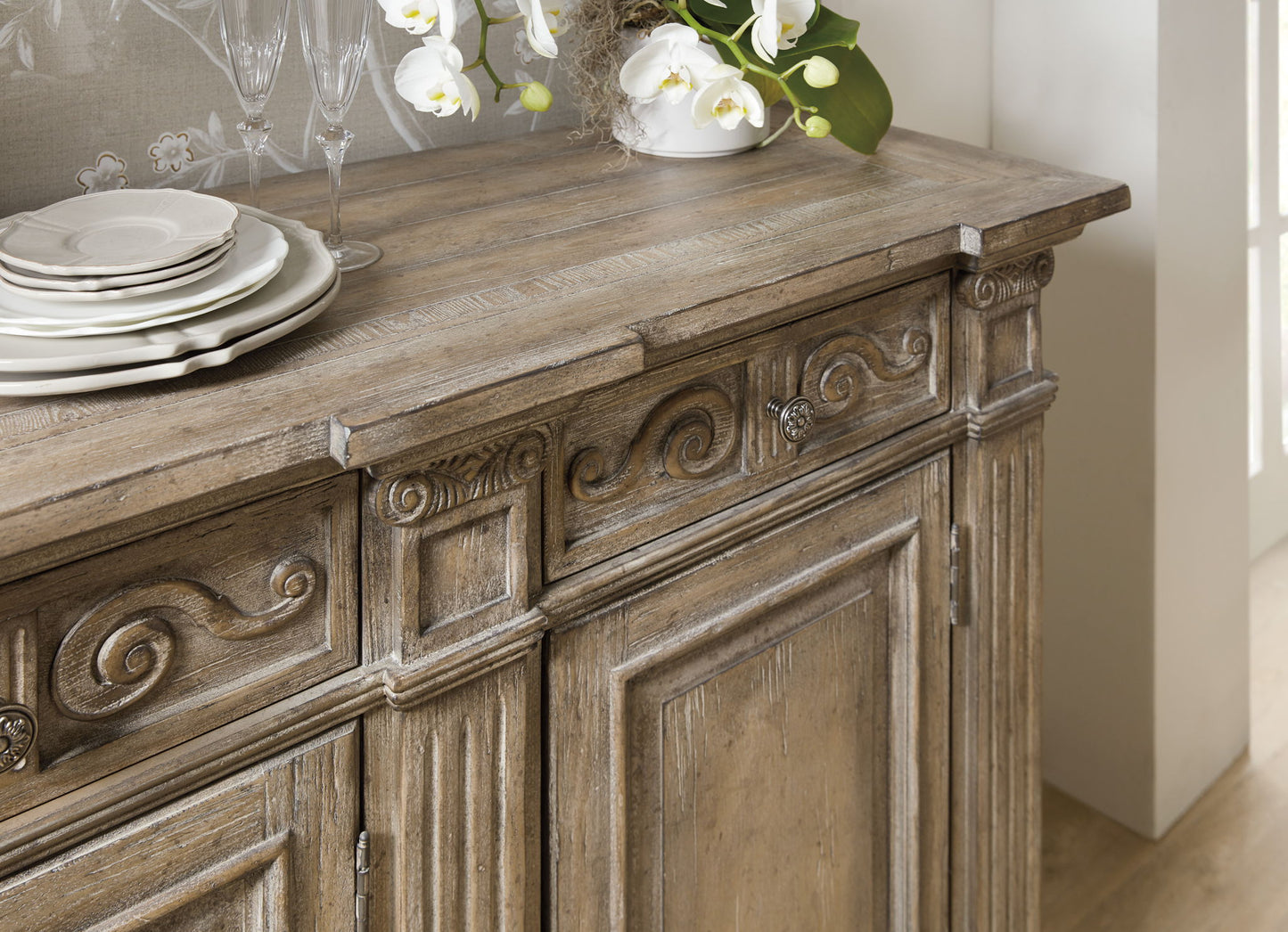 Castella - 72" Credenza - Light Brown