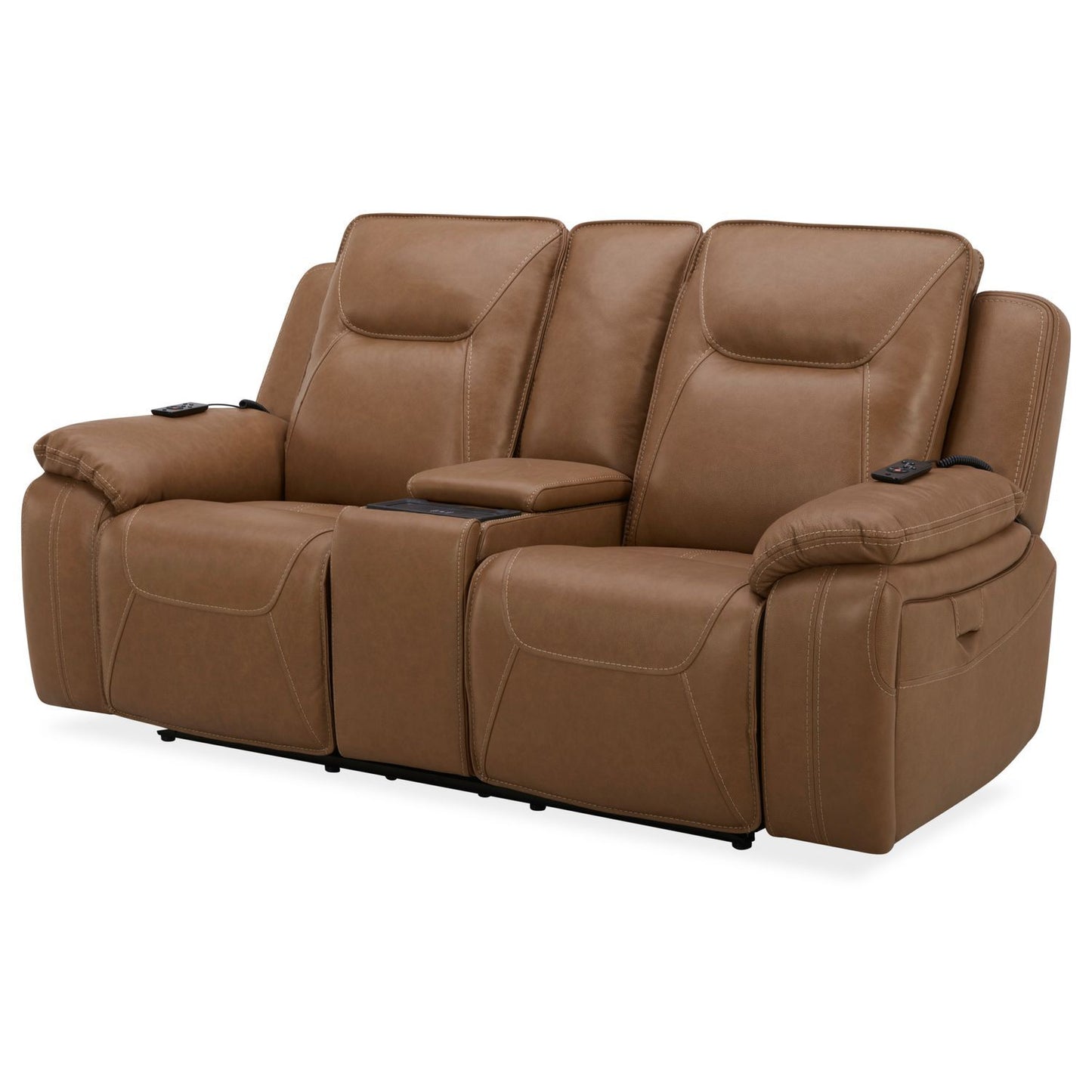 Callihan - Loveseat With Console P3 & ZW - York Butternut