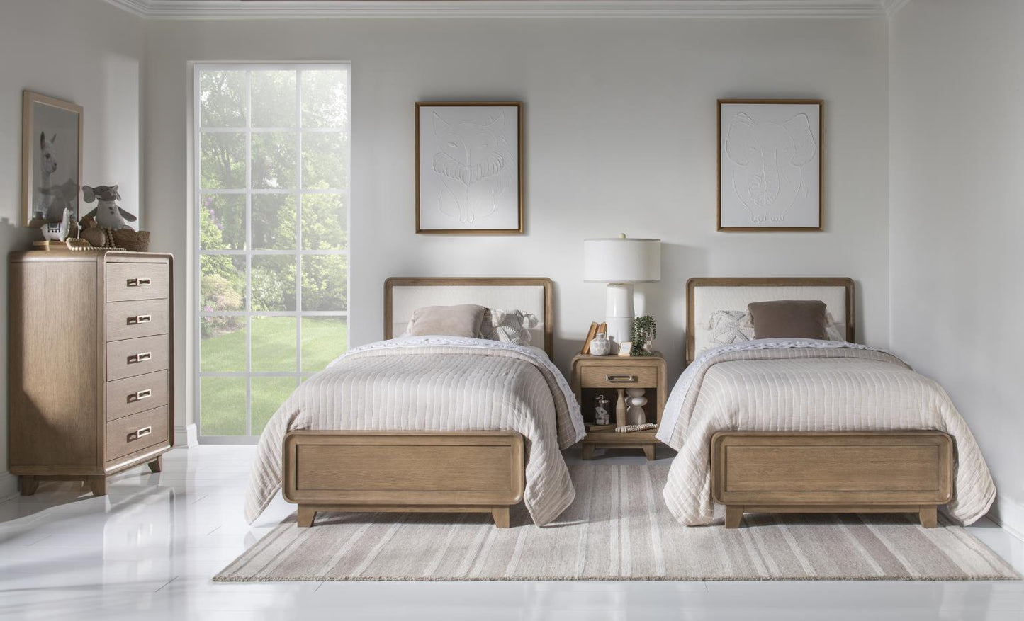 Theo - Complete Upholstered Panel Bed