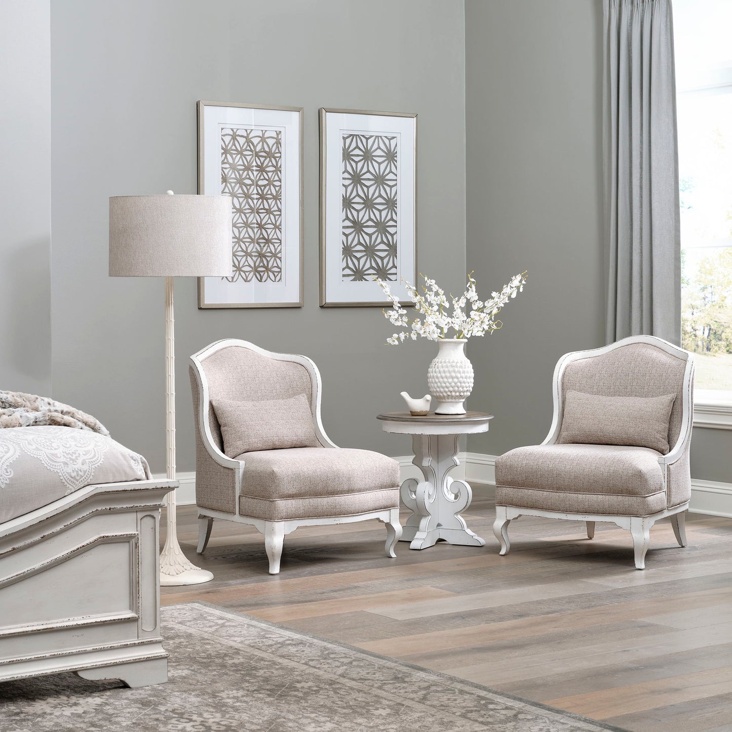 Magnolia Manor - Upholstered Accent Chair - Antique White