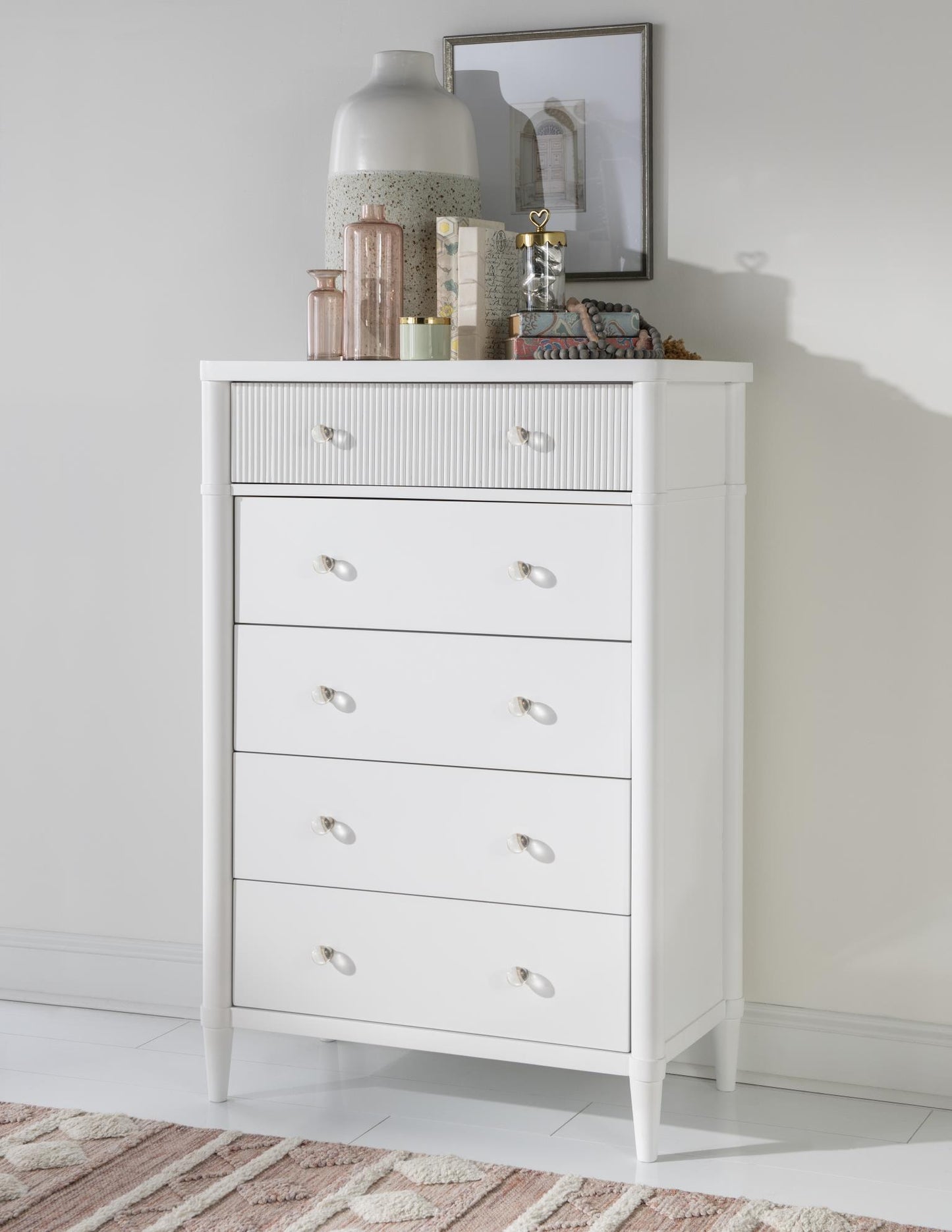 Adeline - 5 Drawer Chest - Cloud White