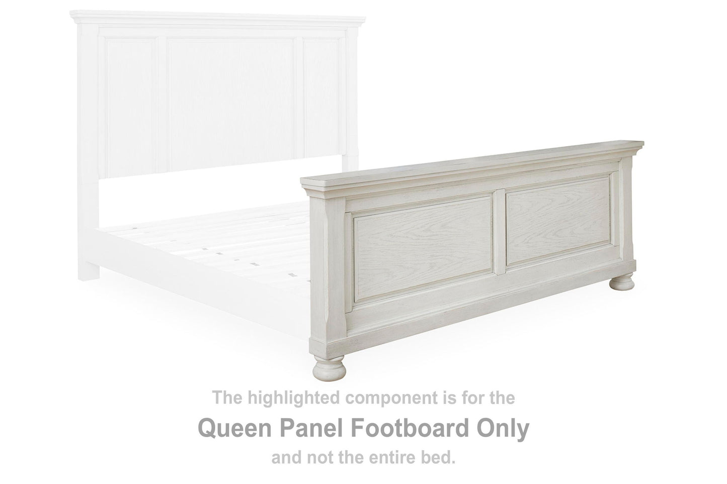 Robbinsdale - Queen Panel Footboard - Antique White
