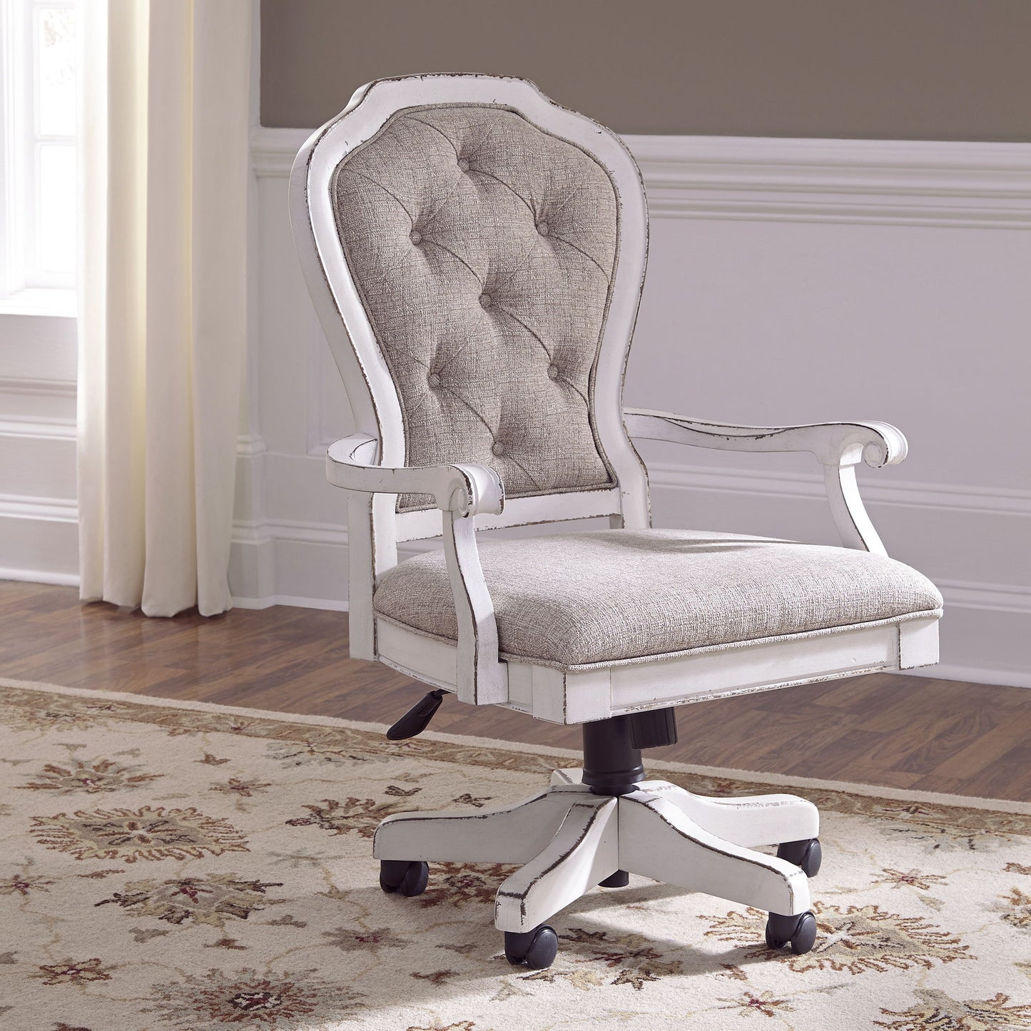 Magnolia Manor - Jr Executive Desk Chair - Antique White