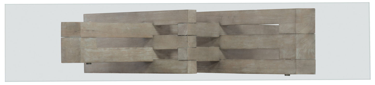 Affinity - Glass Top Accent Console - Gray