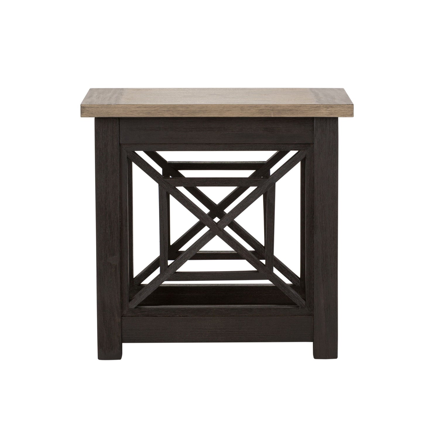 Heatherbrook - Chair Side Table - Charcoal & Ash