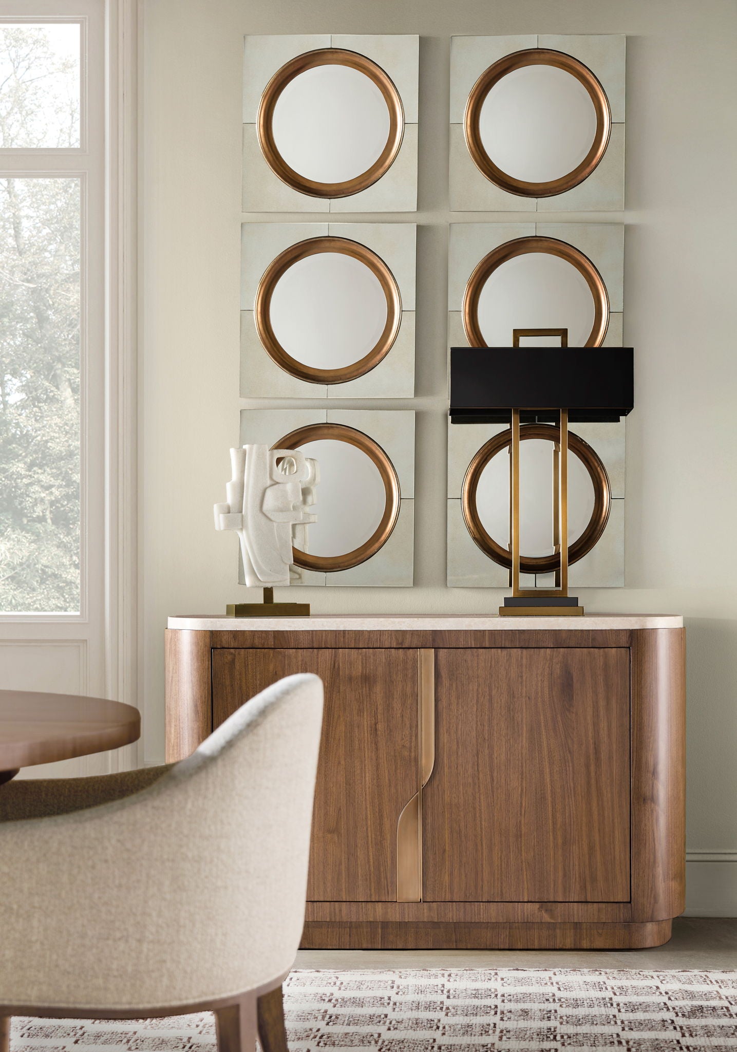 Eleana - Server - Medium Wood / Beige