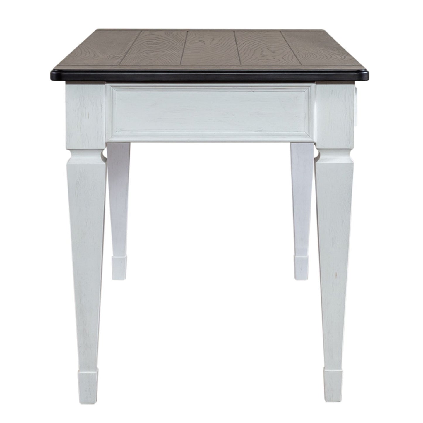 Allyson Park - Writing Desk - Wirebrushed White / Charcoal