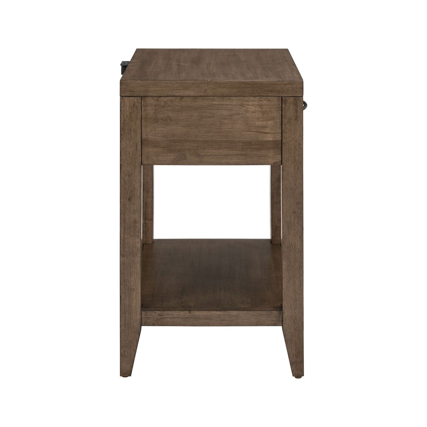 Shaker Lakes - Open Nightstand With Charging Station - Harvest Brown