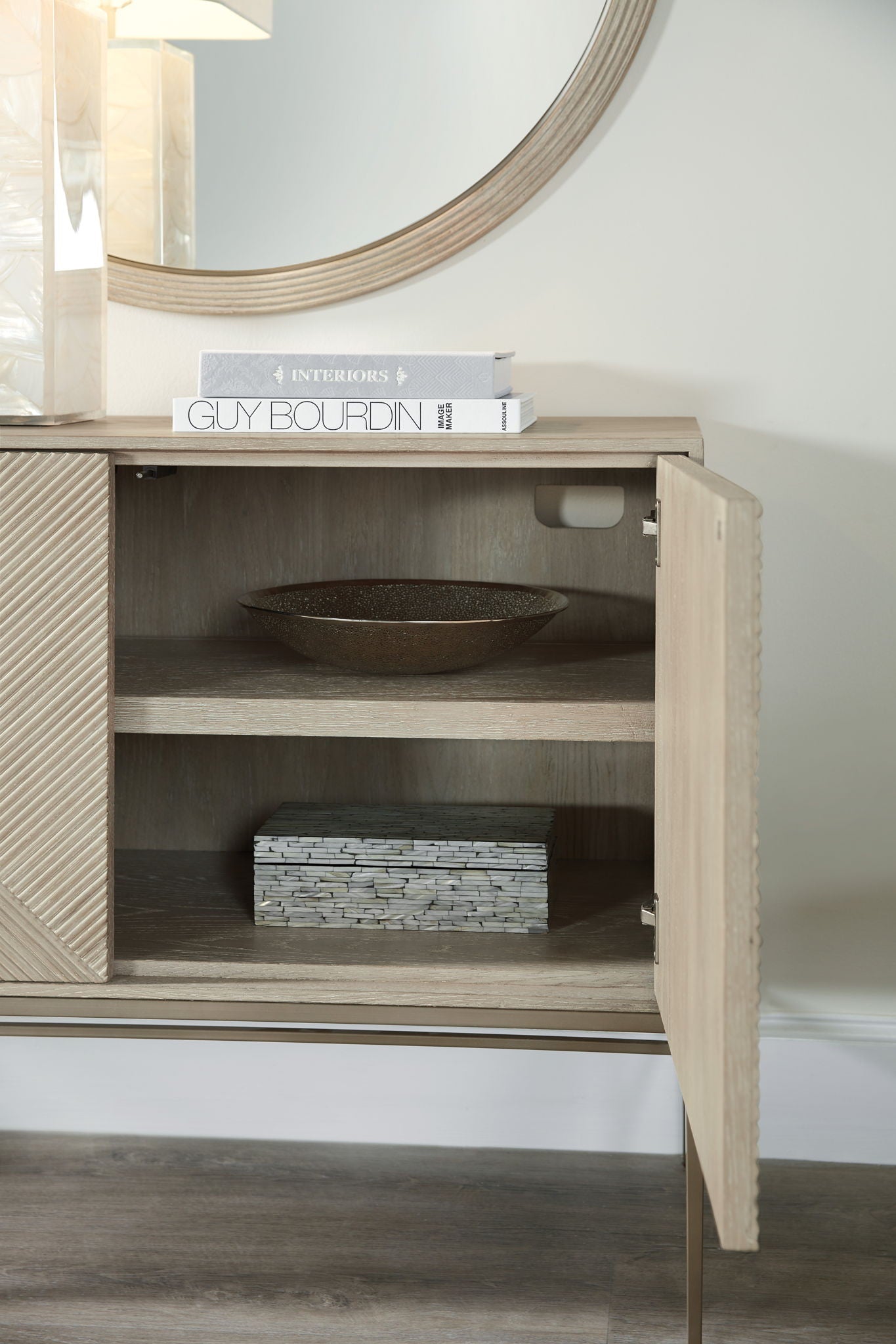 Cascade - Credenza With Metal Legs - Light Brown