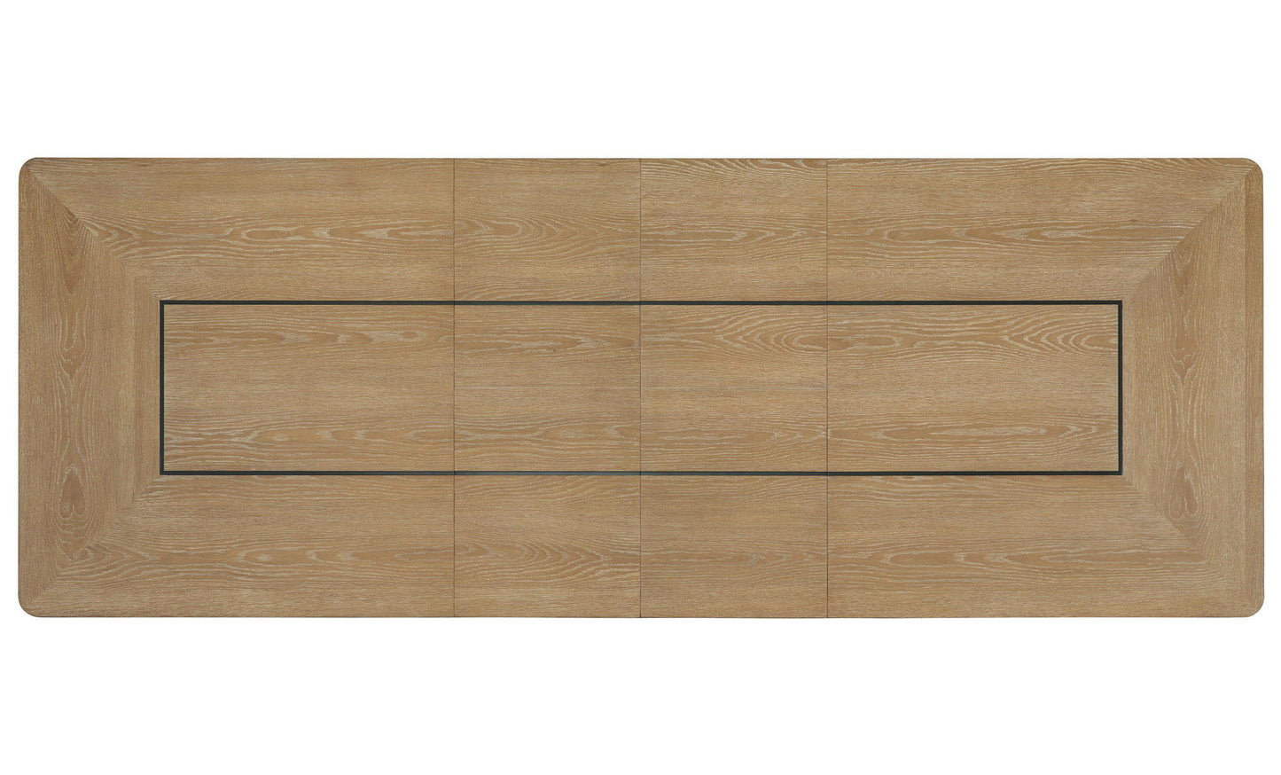 Escape - Dining Table With Extensions - Glazed Natural Oak / Black Metal Trim