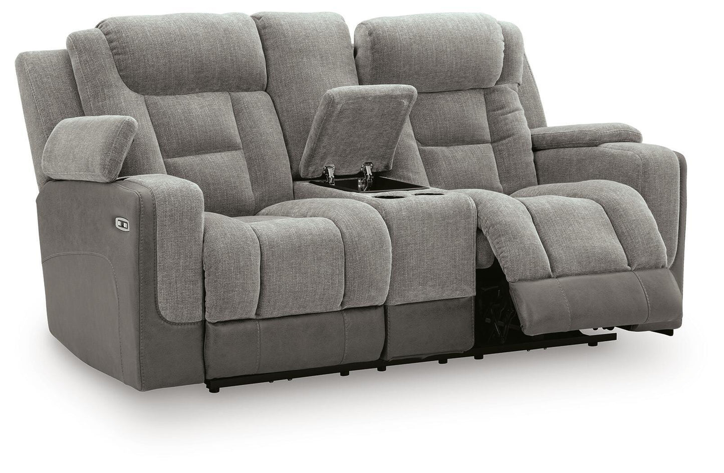 Mixed Motion - Power Reclining Loveseat With Console / Adjustable Headrest