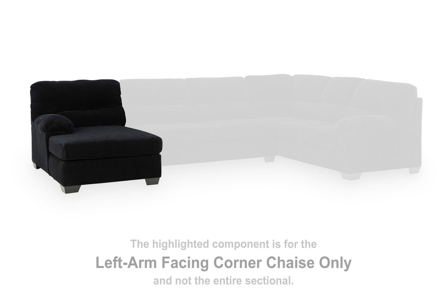 SimpleJoy - LAF Corner Chaise - Onyx