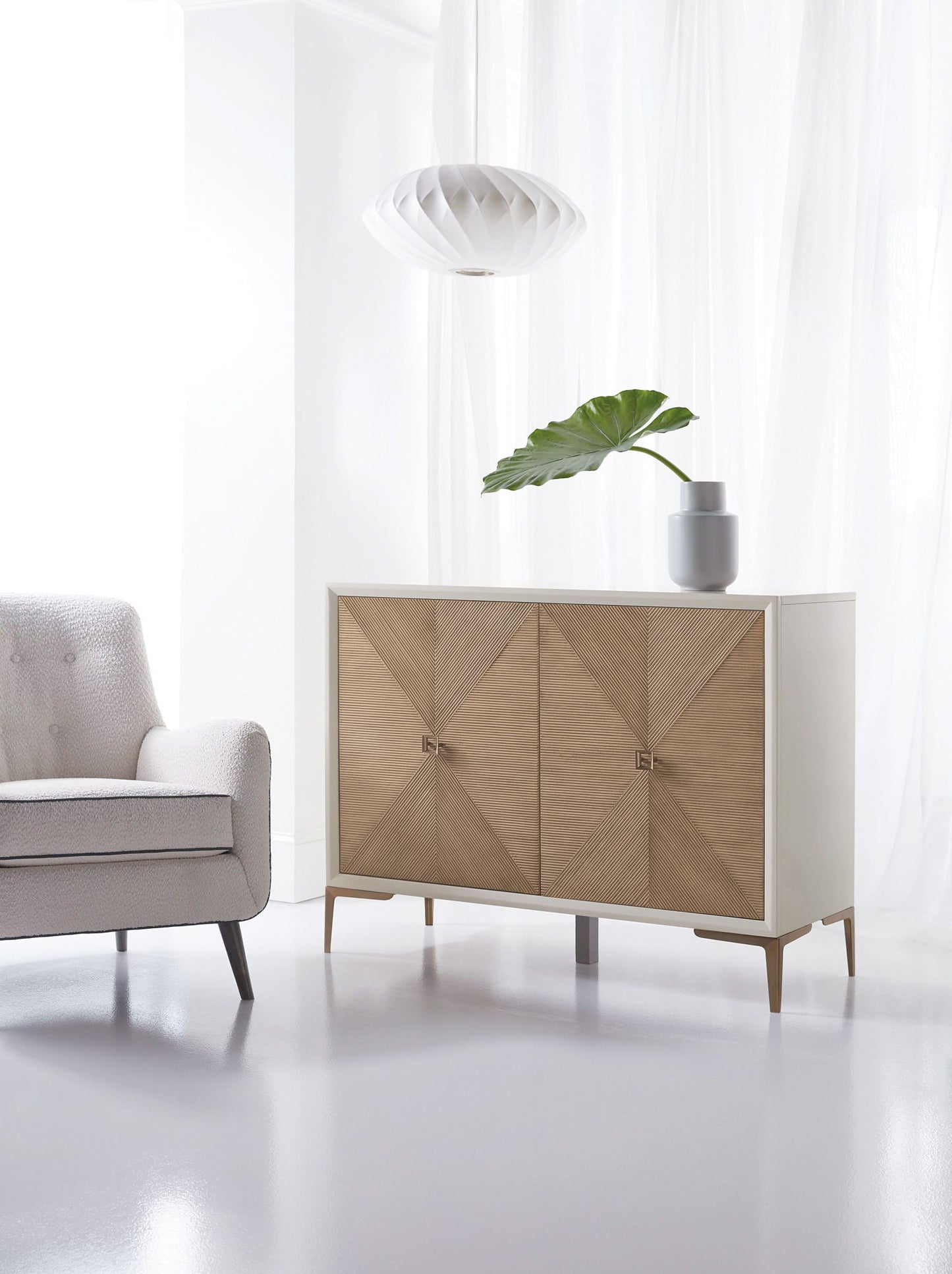 Melange - Lisette Hall Chest - Beige / Light Brown