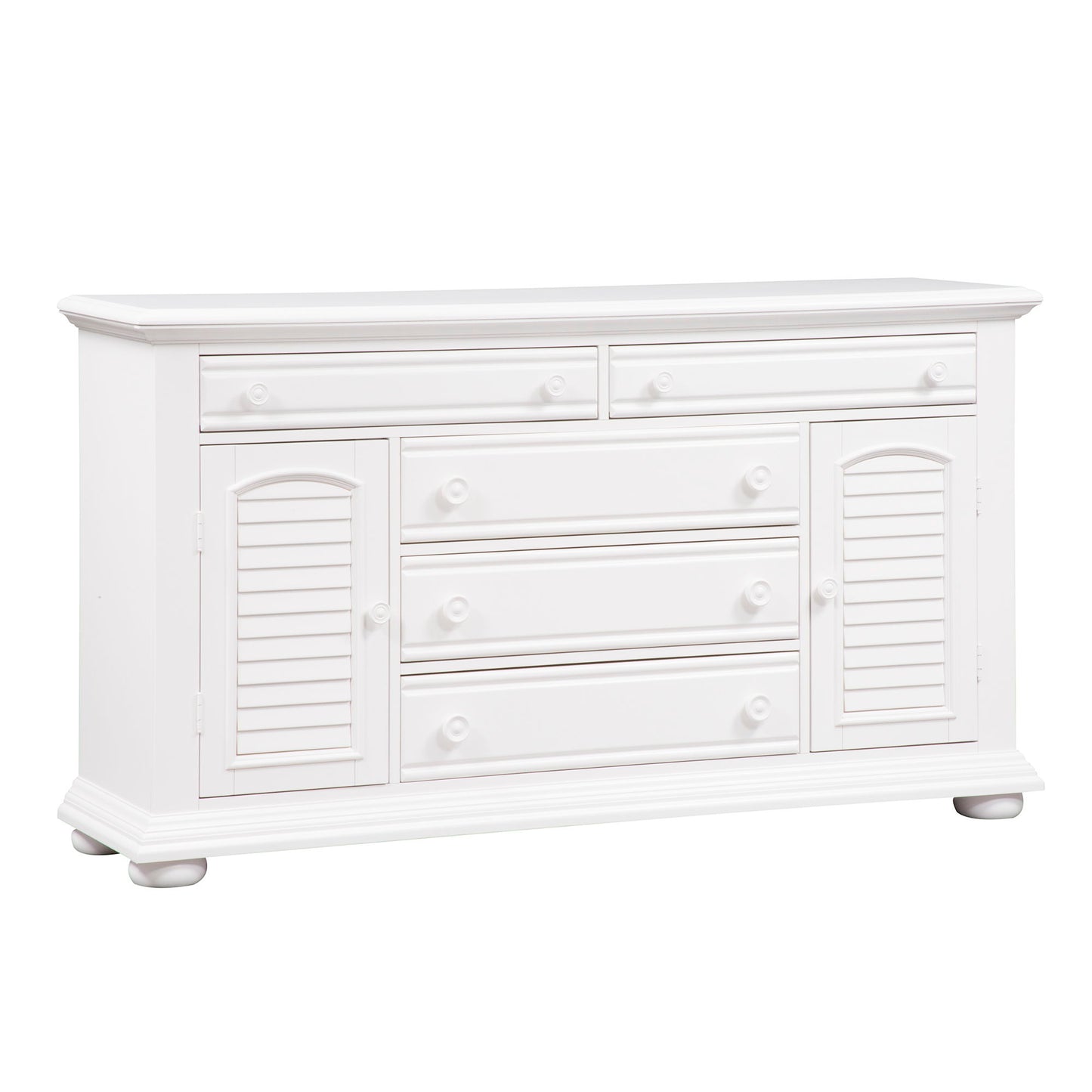 Summer House - 2 Door 5 Drawer Dresser - Oyster White