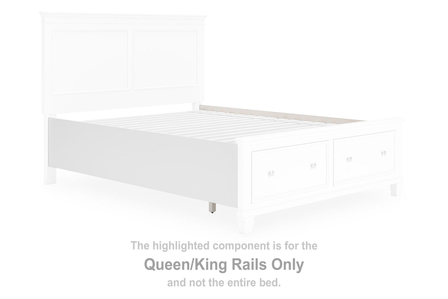 Fortman - Queen/King Rails - White