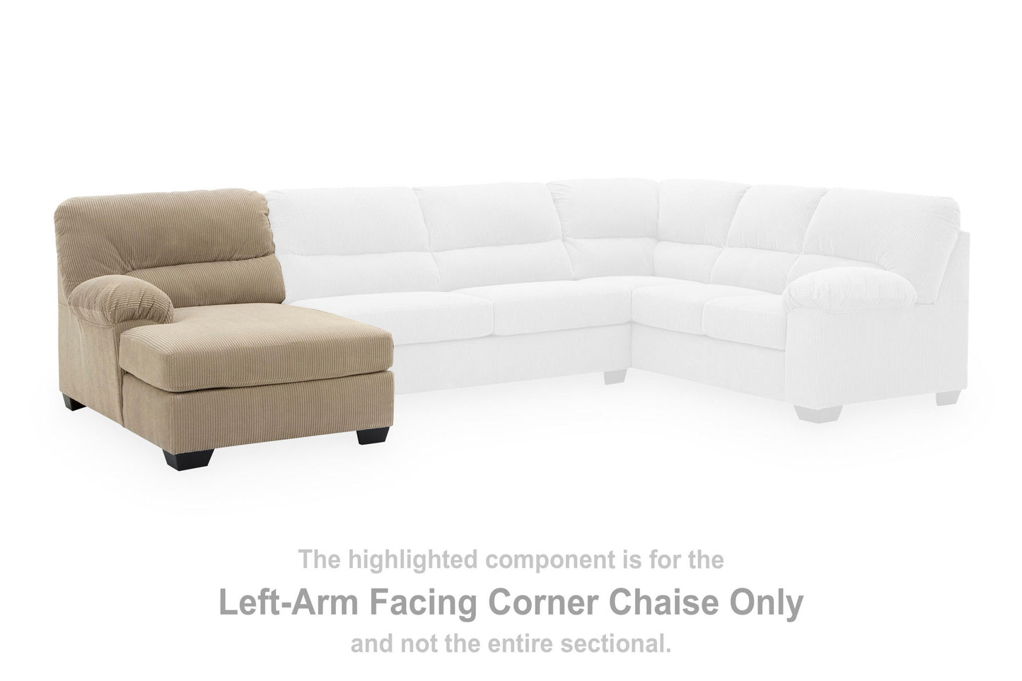 SimpleJoy - LAF Corner Chaise - Sand