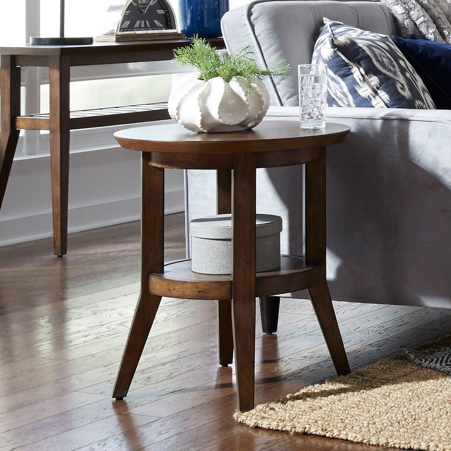 Ventura Blvd - Round End Table - Bronze Spice