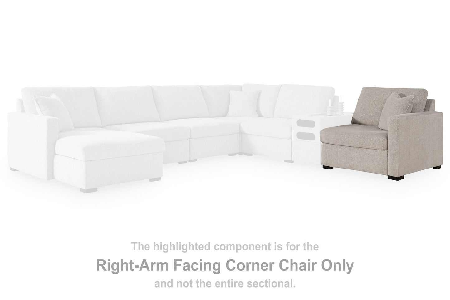 ModMax Luxe - RAF Corner Chair - Flint