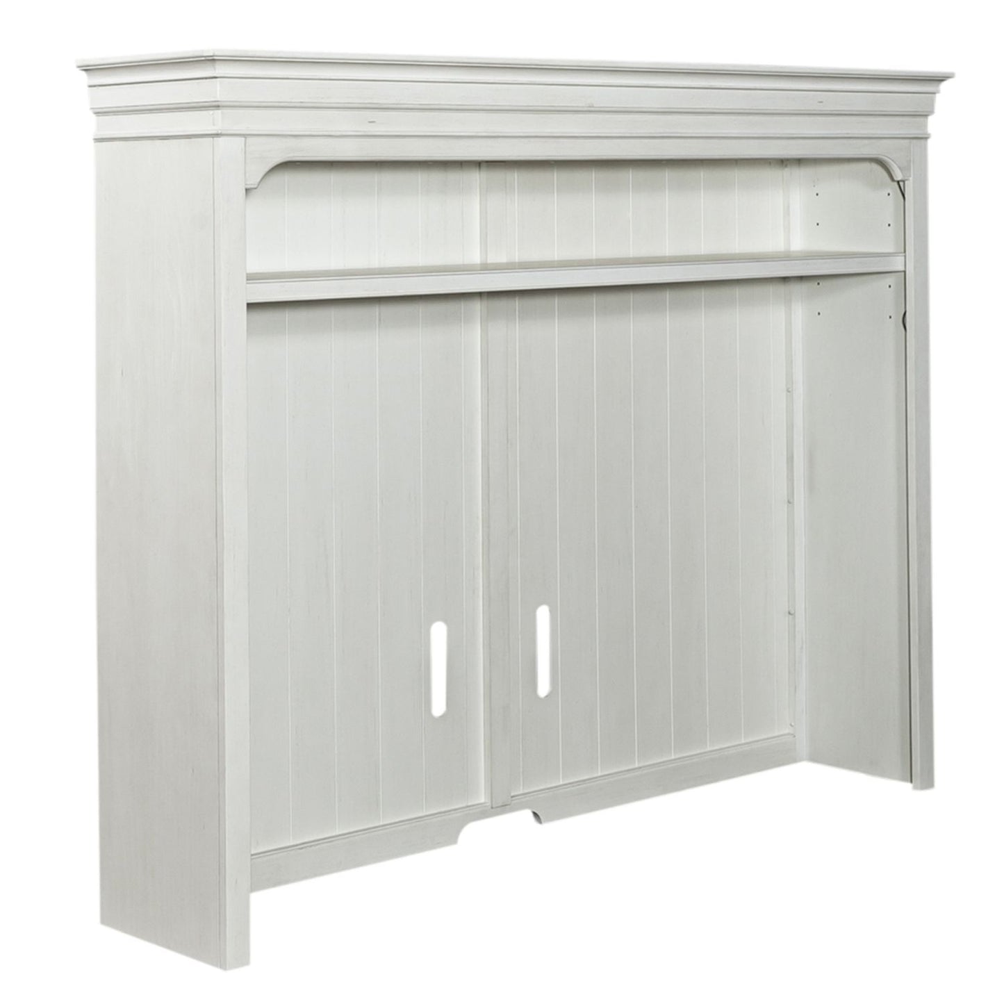Allyson Park - Entertainment Hutch - Wirebrushed White / Charcoal
