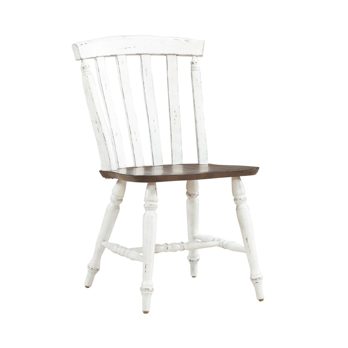 Al Fresco - Slat Back Side Chair - Graphite & Whitestone
