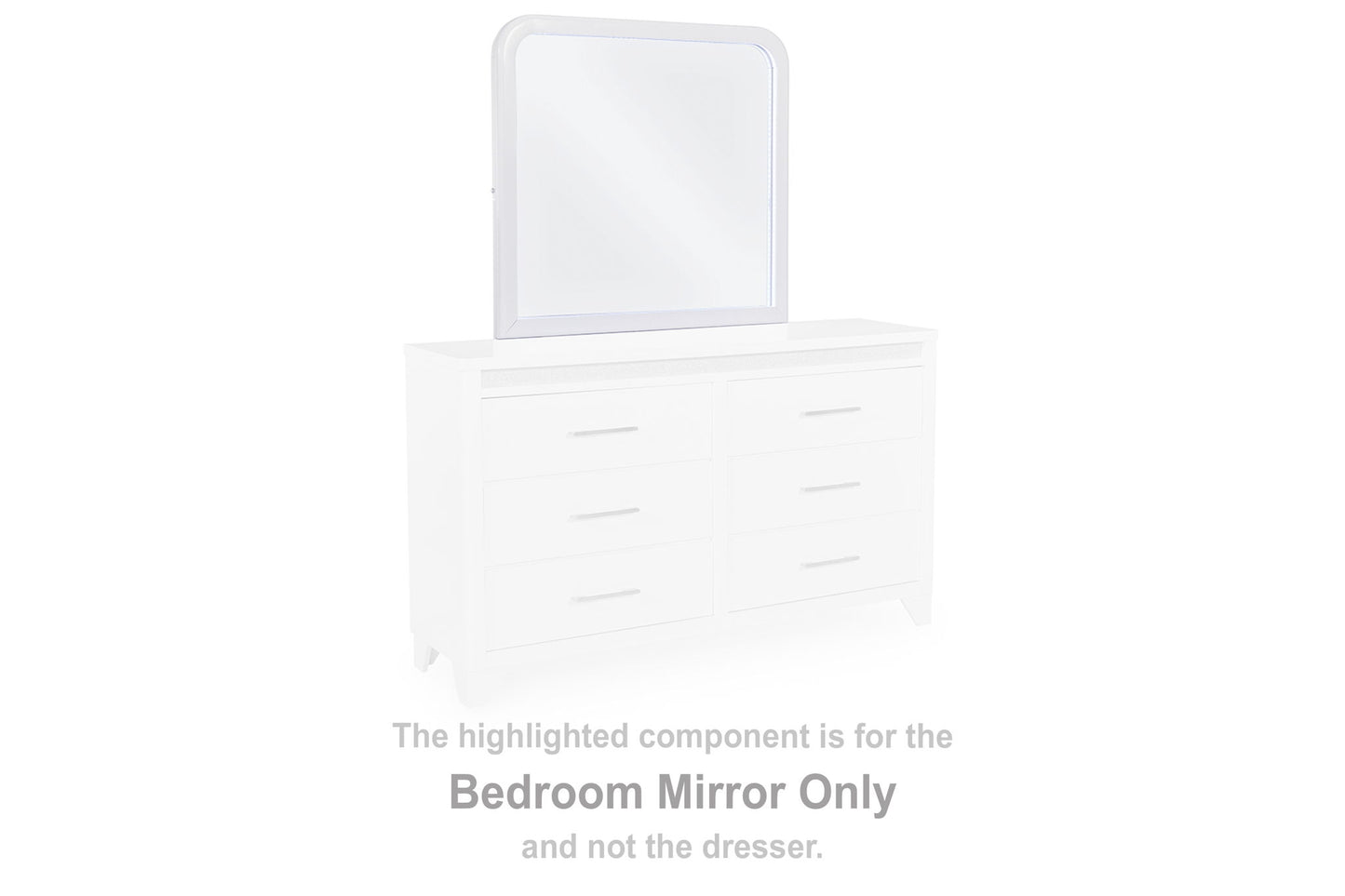 Jarlee - Bedroom Mirror - White