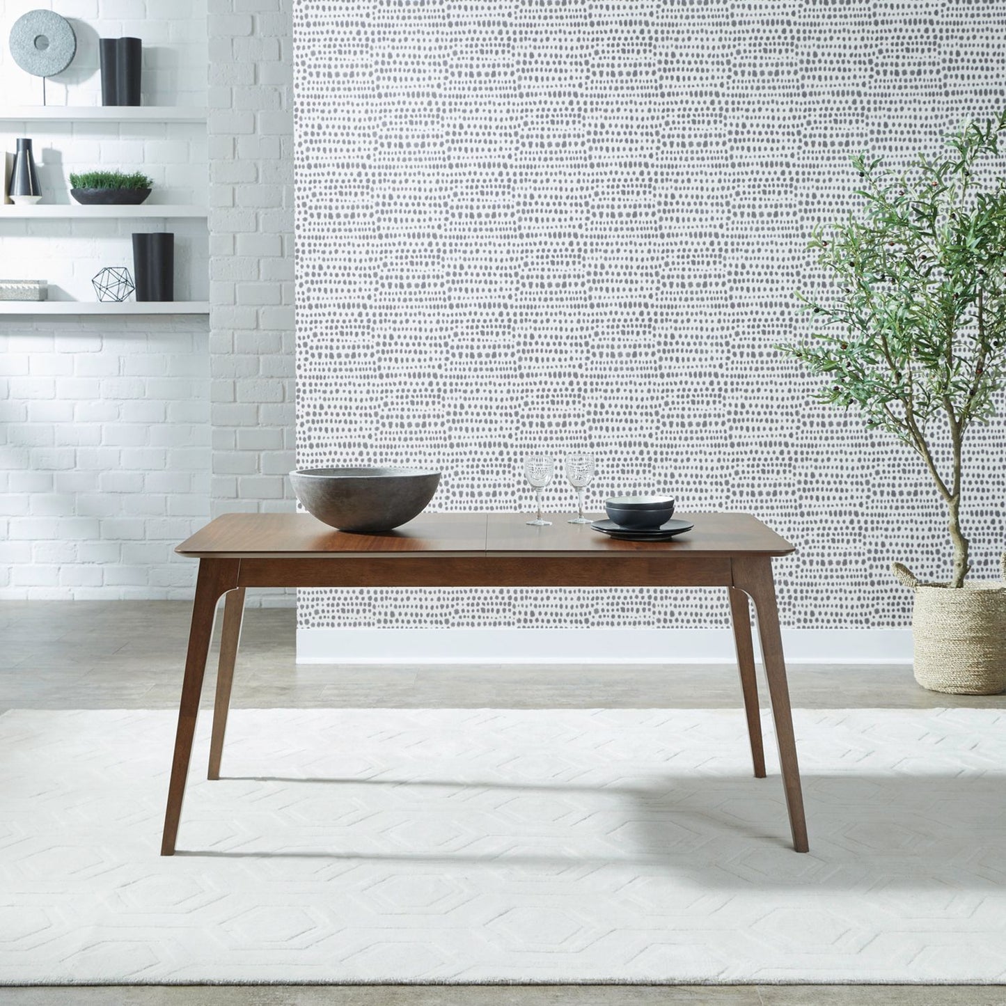 Space Savers - Rectangular Leg Table - Walnut