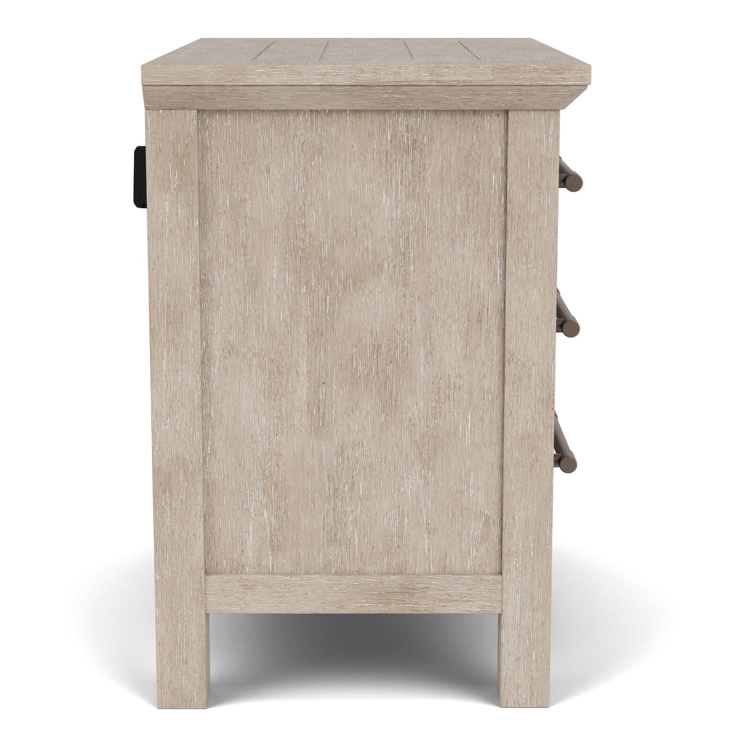 Bennett - Three Drawer Nightstand - Frosted Gray