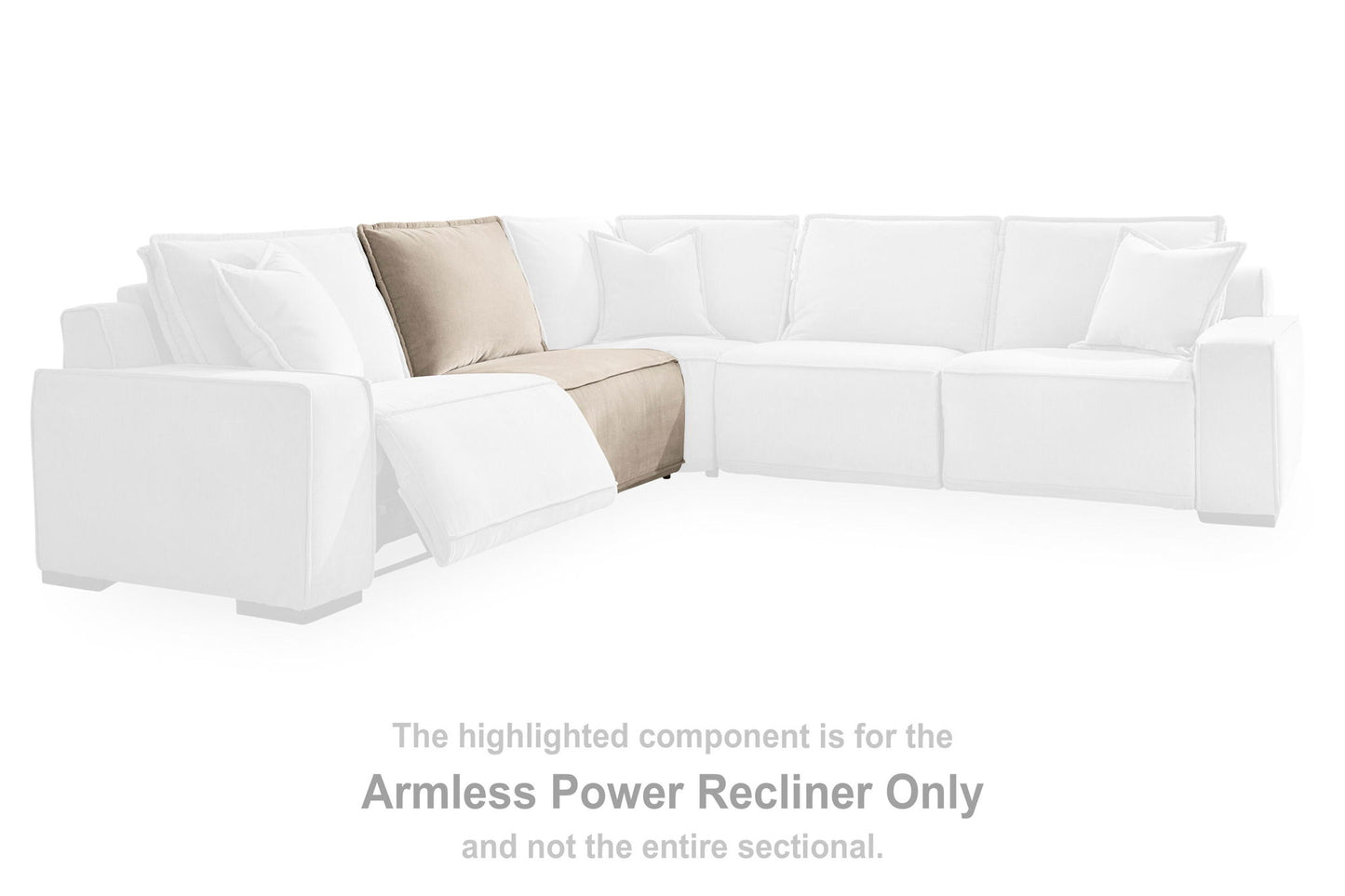 Carceri - Armless Power Recliner - Cashmere