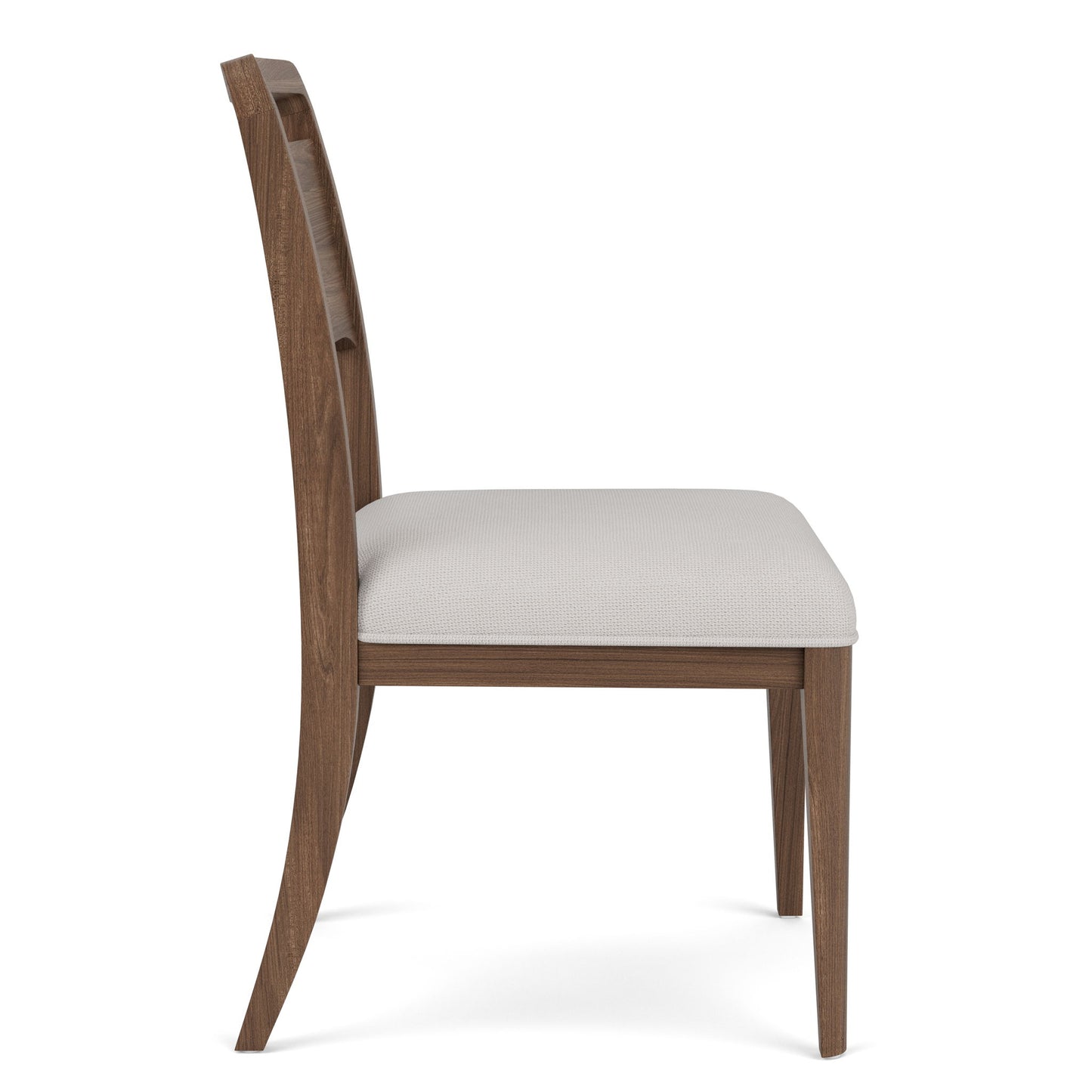 Delia - Wood Back Side Chair (Set of 2) - Nouveau Walnut / Beige