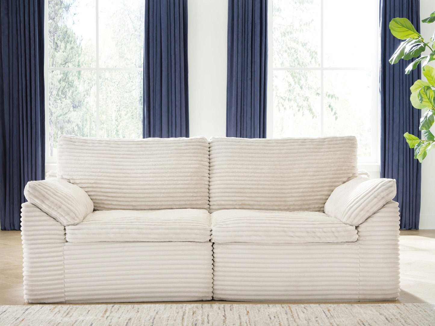 Fannin - LAF / RAF Corner Chair (Set of 2) - Ivory