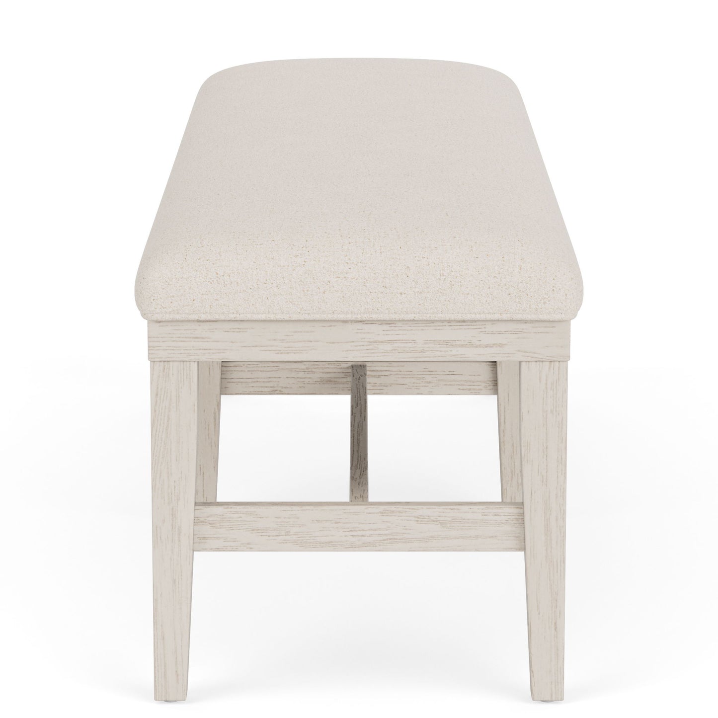 Glenndale - Upholstered Dining Bench - Aged White / Wheat