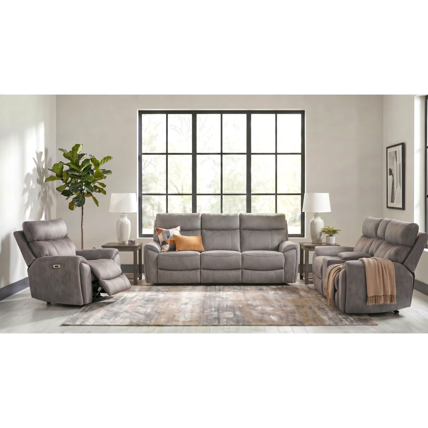 Jackpot - P1 Sofa With Heat Massage - Explore Light Gray