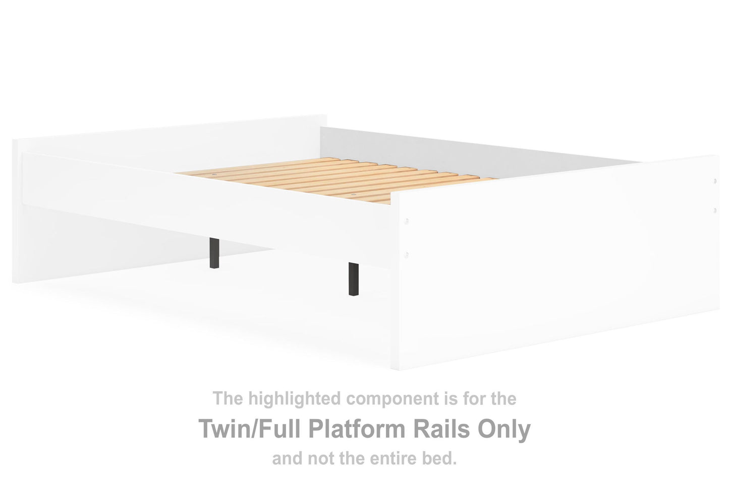 Onita - Twin/Full Platform Rails - White