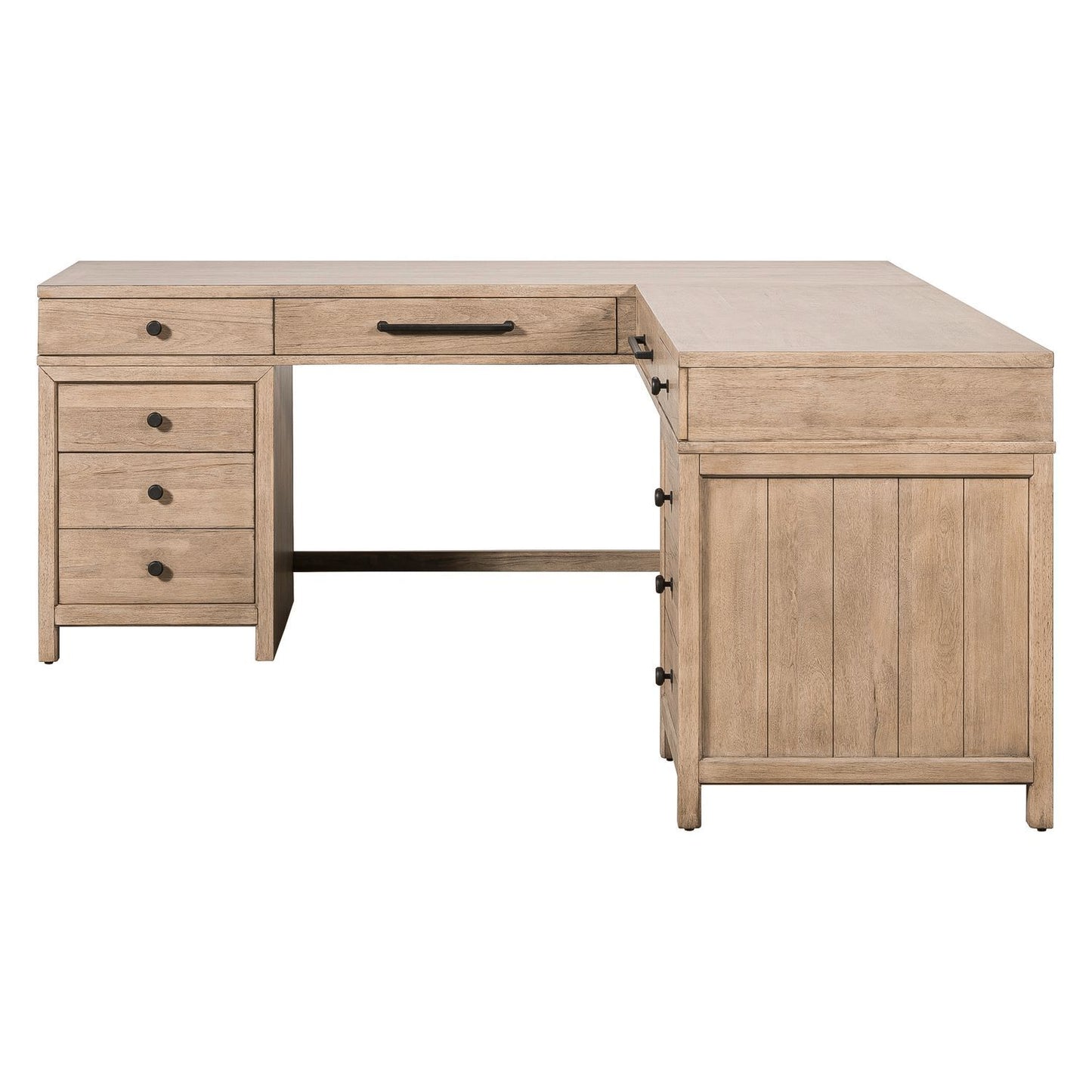 Proximity Place - L Shaped Desk - Barley Buff