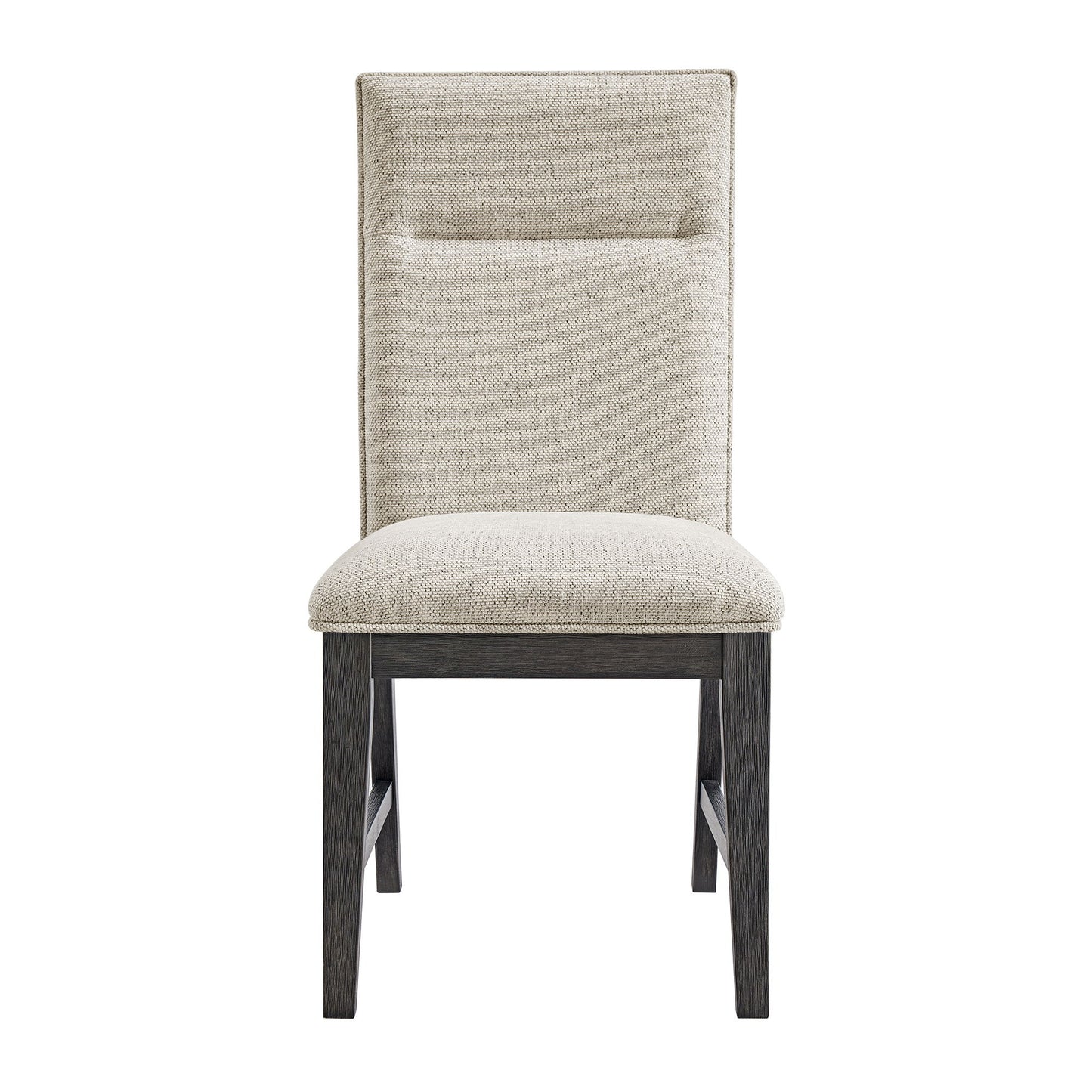 Axel - Fabric Dining Chair (Set of 2) - Light Gray / Espresso