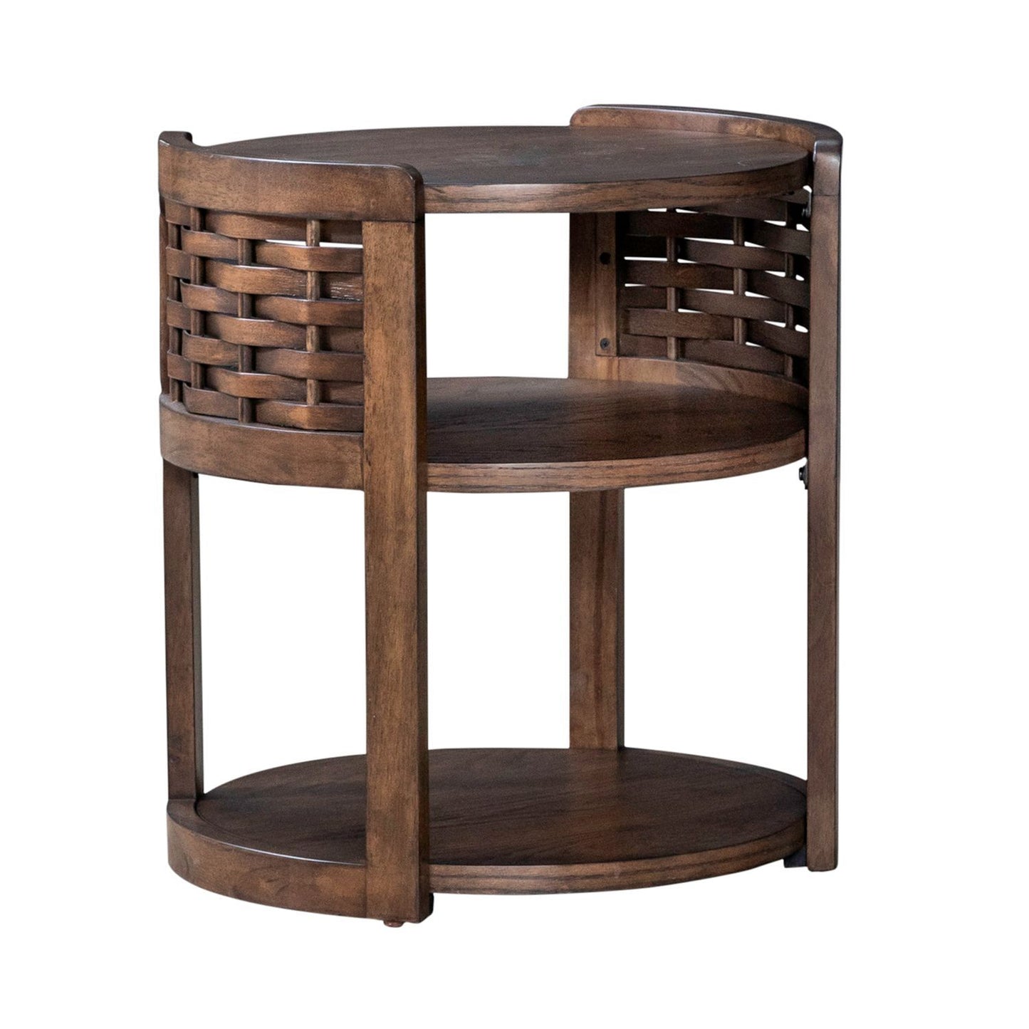 Warren Park - Round End Table - Coffee Brown