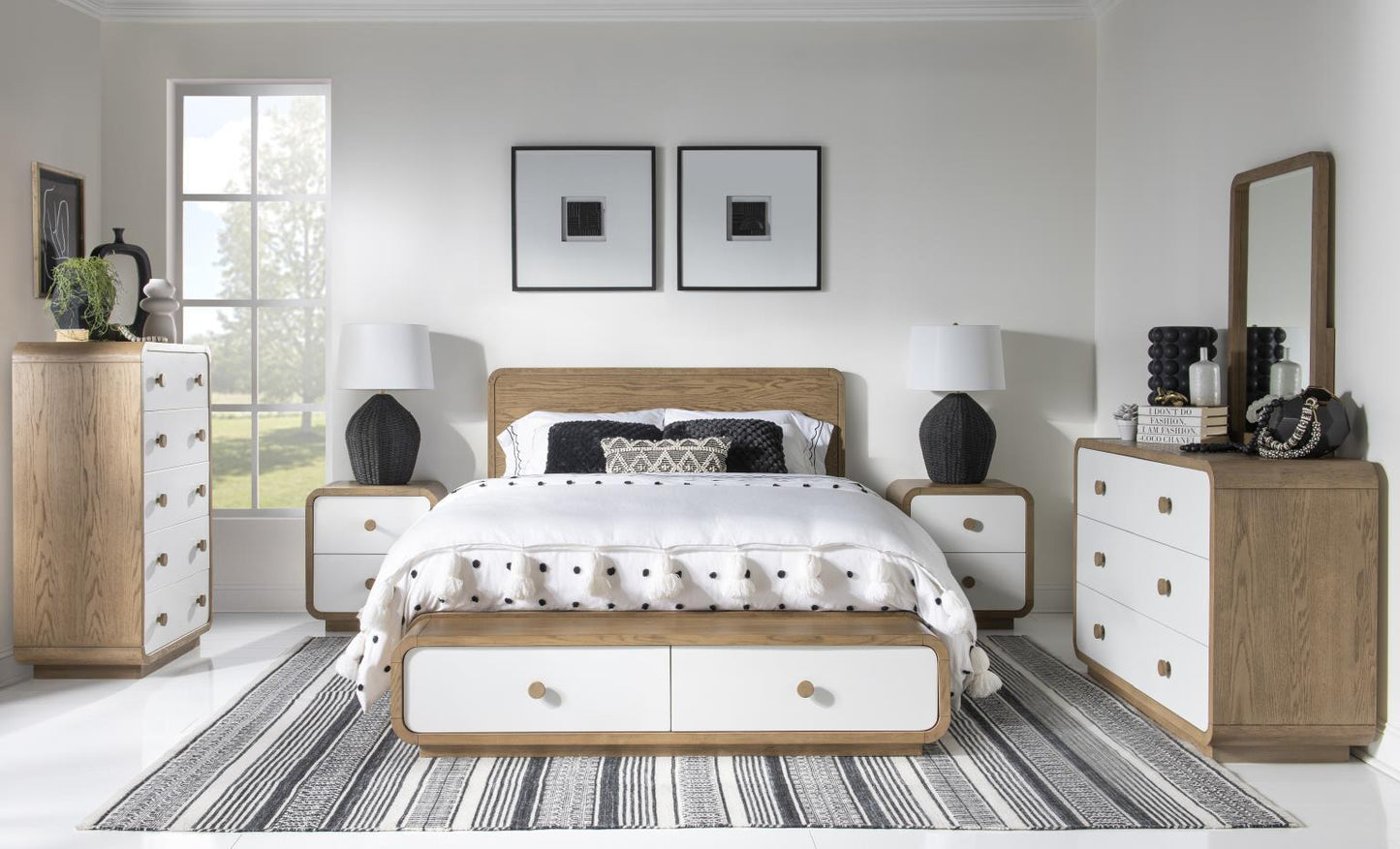 Margot - 6 Drawer Dresser - Desert Oak And Cloud White