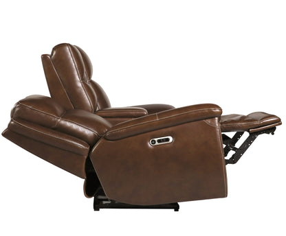 Jameson - Power Reclining Zero Gravity Console Loveseat - Hickory