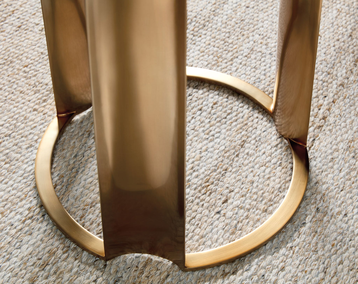 Eleana - Accent Table - Medium Wood / Gold