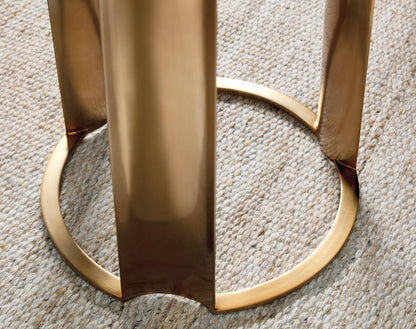 Eleana - Accent Table - Medium Wood / Gold