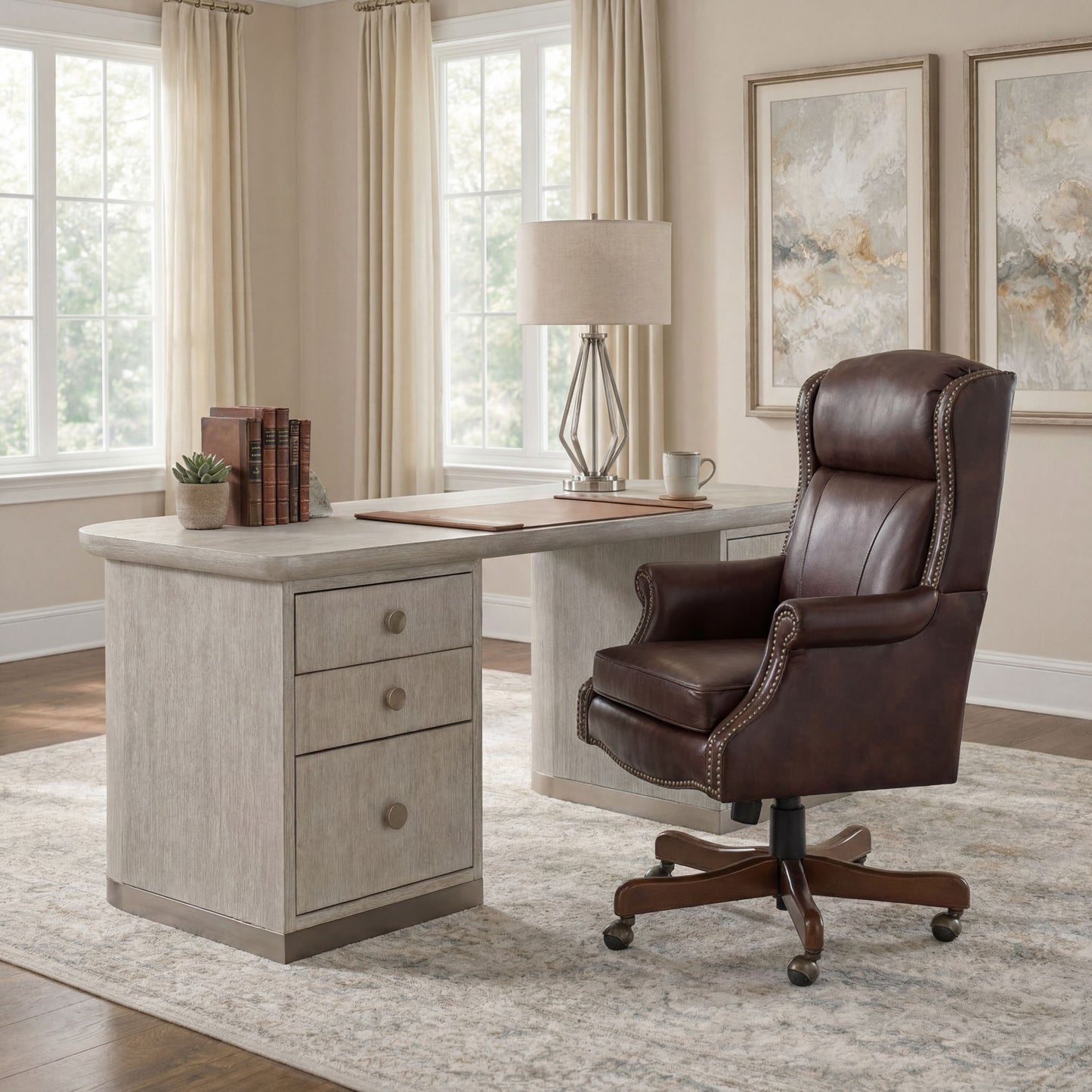 EC - Merlin Executive Swivel Tilt Chair - Dark Brown