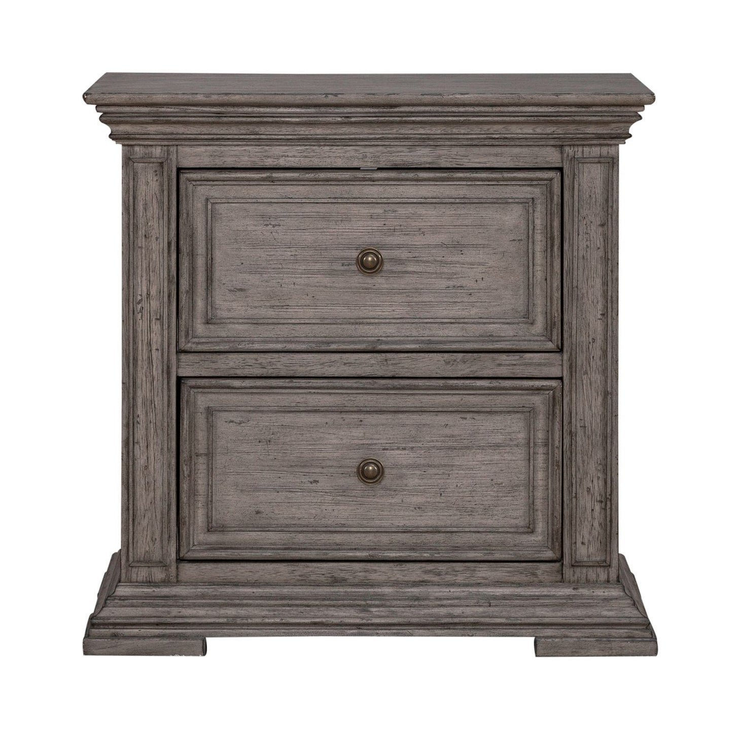 Big Valley - 2 Drawer Night Stand w/ Charging Station